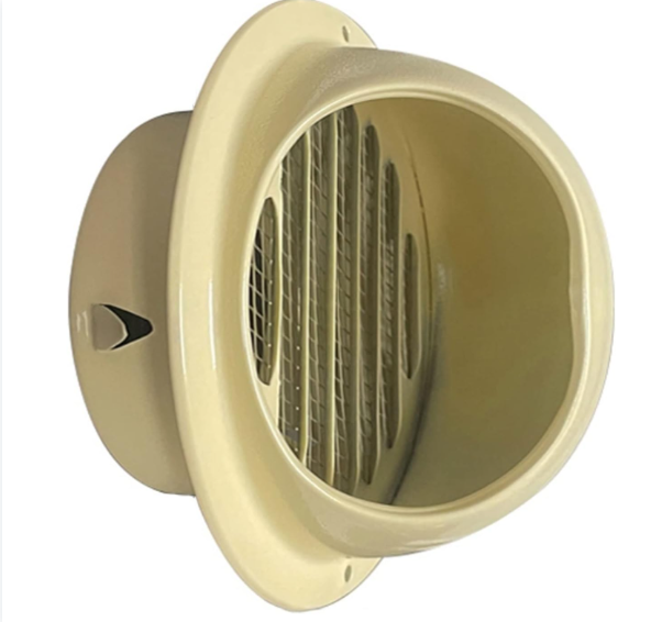 6" Stainless Steel Dorm Vent, Beige غطاء هواية خارجي بيج