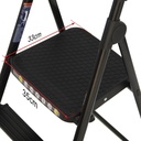 Wide Platform Stepladder 4 Step Black, Wisely سلم منزلي