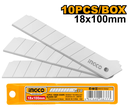 10pcs 18mmX100mm Knife Blade طقم 10 قطع سكين مشرط  INGCO