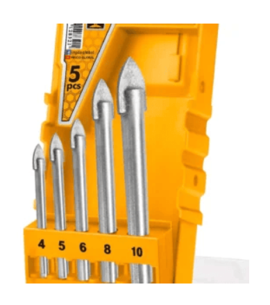 12 Pcs Flat Wood Drill Bits Set طقم ريش نجارة INGCO