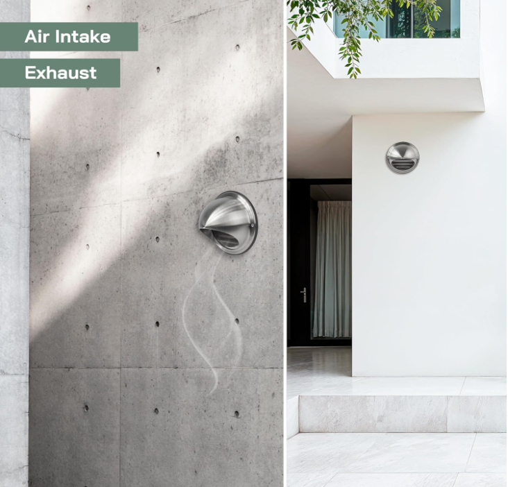 4" Stainless Steel Dorm Vent, WISELY غطاء هواية بوابة