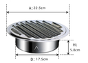 6" Stainless Steel Flat Vent, Wisely غطاء هواية دائري