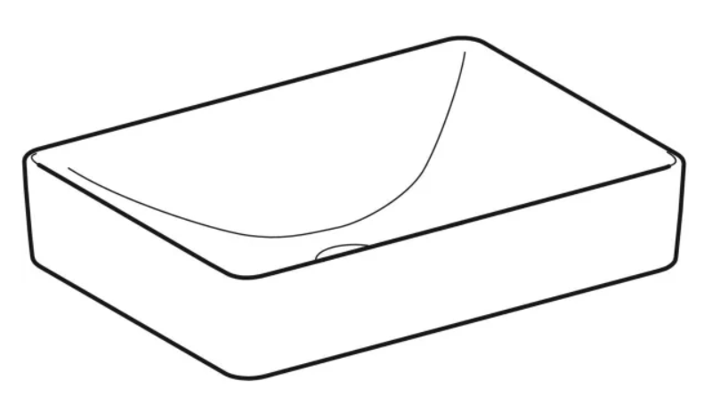 Geberit VariForm lay-on washbasin, rectangular حوض مغسلة فوق الكونتر خارجي