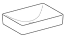Geberit VariForm lay-on washbasin, rectangular حوض مغسلة فوق الكونتر خارجي