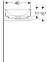 Geberit VariForm lay-on washbasin, rectangular حوض مغسلة فوق الكونتر خارجي