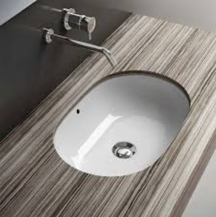 Geberit VariForm under-countertop washbasin, elliptic حوض مغسلة غاطس دائري