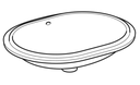 Geberit VariForm under-countertop washbasin, elliptic حوض مغسلة غاطس دائري