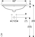 Geberit VariForm under-countertop washbasin, elliptic حوض مغسلة غاطس دائري
