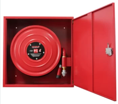 FIRE HOSE REEL AND CABINET WITH ACCESSORIES