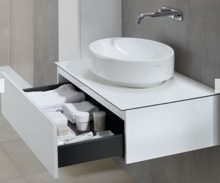 Geberit VariForm lay-on washbasin, oval حوض مغسلة دائري فوق السطح