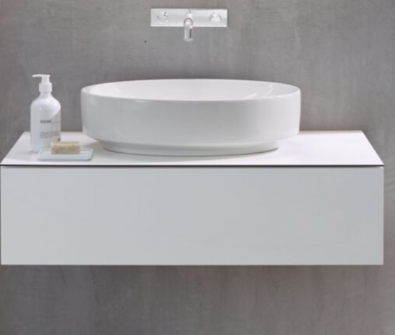 Geberit VariForm lay-on washbasin, oval حوض مغسلة دائري فوق السطح