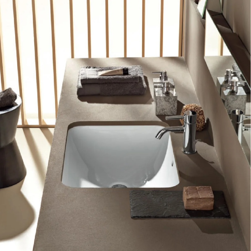 Geberit VariForm under-countertop washbasin, rectangular حوض مغسلة غاطس مربع