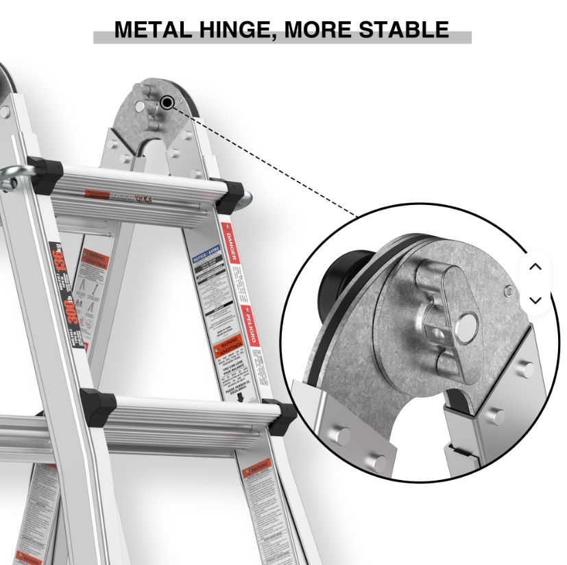 Six-joint Multipurpose Ladder YQGJT-6-3800 4*3, Wisely سلم متعدد الاستخدامات بستّ مفاصل قابل للطي