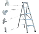 ECOWISE ALUMINIUM LADDER 5 STEPS سلم ايكو وايز متعدد
