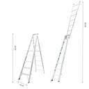 سلم المنيوم متعدد الاستخدام مزدوج WISELY Multi-purpose aluminum ladder