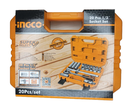 20 Pcs 1/2” Socket Set | طقم لقم 20 قطعة مقاس 1/2” – INGCO