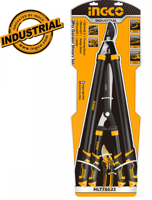3pcs Garden Shears Set طقم مقاصات زراعةINGCO