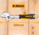 Adjustable wrench 200 mm(8") مفتاح غاز متحرك INGCO