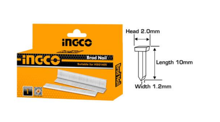 Brad Nail 10x2x1.2mm 5000pcs مسمار دباسة INGCO