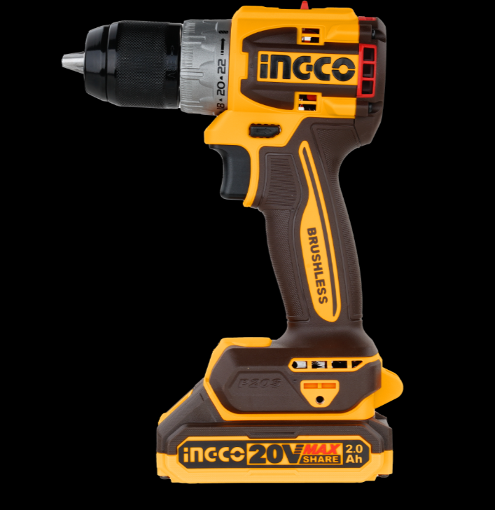 Compact Brushless Cordless Drill دريل بطارية 20 فولت تورك 60 INGCO