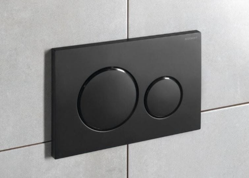 Matt Black Push Button for Sigma Geberitضغطة خزان جبريت سيجما أسود مطفي (نسخة)
