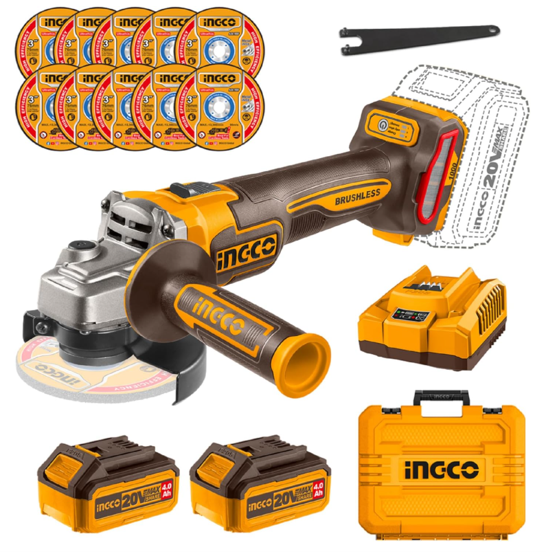 Cordless Angle Grinder 115mm صاروخ بطارية صغير INGCO
