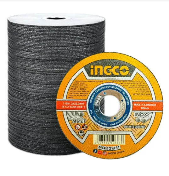 Cutting Disc for Metal & Inox – 115 mm (4½")INGCOقرص قطع معدني – 115 مم (4½")