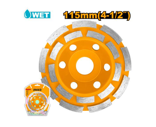 Diamond Cup Wheels 115mm غطاء صنفرة الماسي INGCO