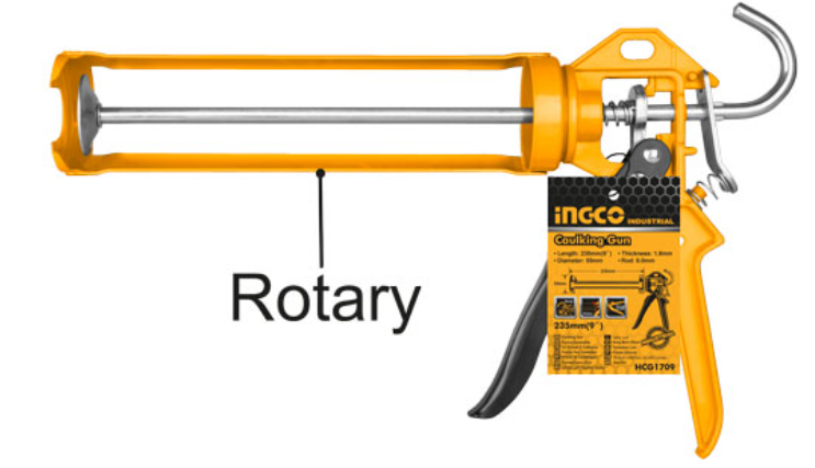 Industrial Grade Caulking Gun 9 Inch with Strong Aluminum Handle مسدس سيليكون 9" مقبض ألمنيوم INGCO