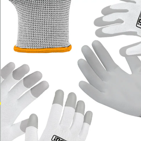 PU Gloves كفوف بوليستر مقاس XL ابيض/رصاصي INGCO