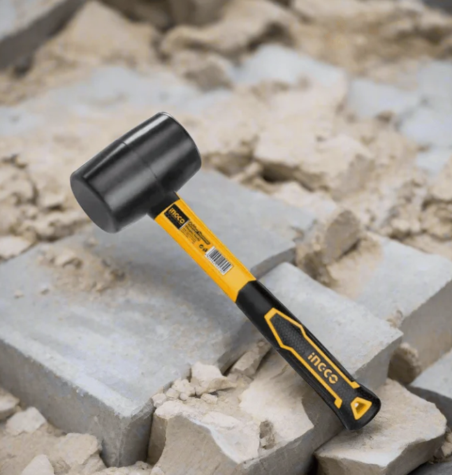 Rubber hammer 16oz/450g مطرقة ربر اسود INGCO