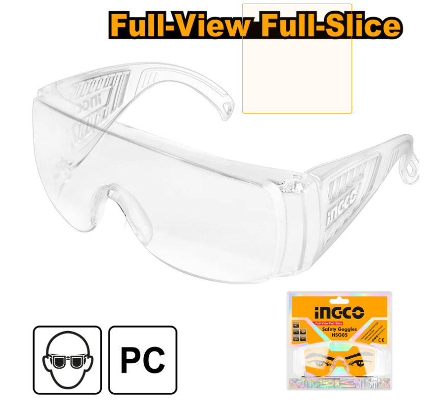 Safety Goggle نظارة سلامة شفاف INGCO
