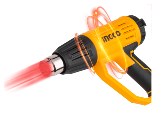 سيشوار 2000 وات بشاشة ديجتال INGCO Heat Gun – 2000W