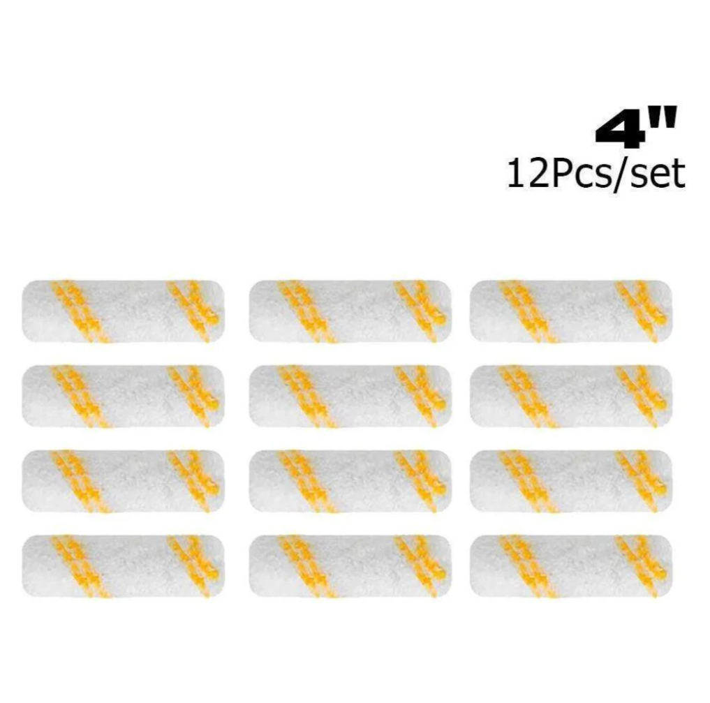 طقم 12 رولة صبغ 4" - 100ملم Microfibre Paint Roller – 4" (100 mm) INGCO
