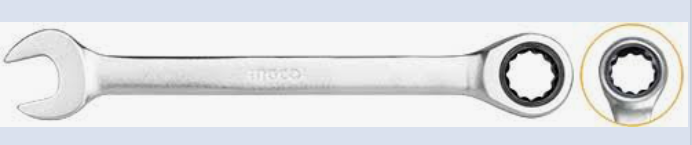 Ratchet Spanner Wrenchمفتاح غاز 12ملم مع سبينر INGCO