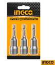 3 Pcs impact magnetic nut set مجموعة صواميل مغناطيسية مقاومة للصدمات مكونة من 3 قطع INGCO