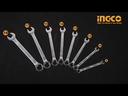8Pcs Combination spanner set مجموعة مفاتيح ربط مركبة من 8 قطع INGCO