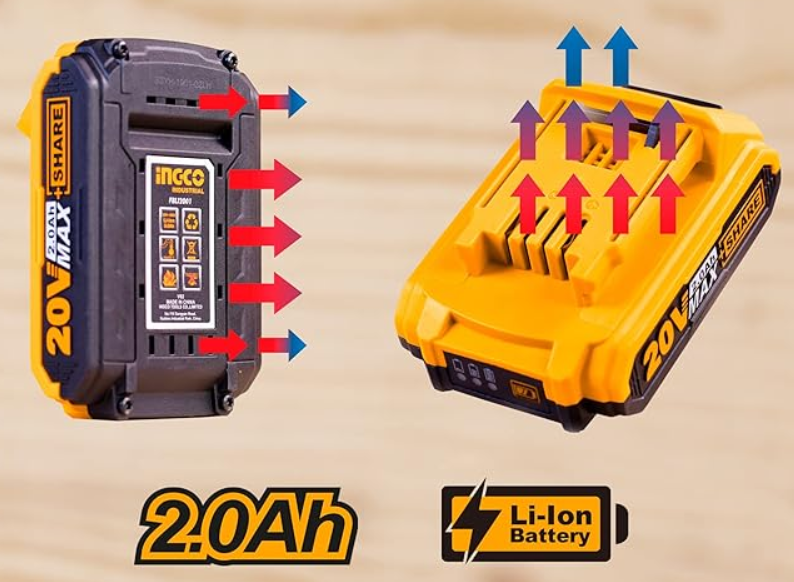 بطارية دريل 2.0 INGCO Drill battery