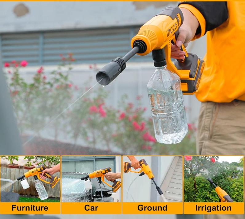 Cordless pressure washer غسالة ضغط لاسلكية INGCO