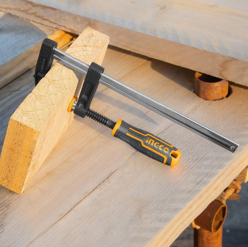 F clamp with plastic handle مشبك على شكل حرف F بمقبض بلاستيكي INGCO