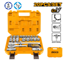 20 Pcs 1/2” Socket Set | طقم لقم 20 قطعة مقاس 1/2” – INGCO