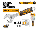 Adjustable wrench 200 mm(8") مفتاح غاز متحرك INGCO