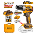 Compact Brushless Cordless Drill دريل بطارية 20 فولت تورك 60 INGCO