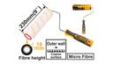 Cylinder Brush(Outer wall) 9" رولة دهان لونين مايكروفايبر INGCO