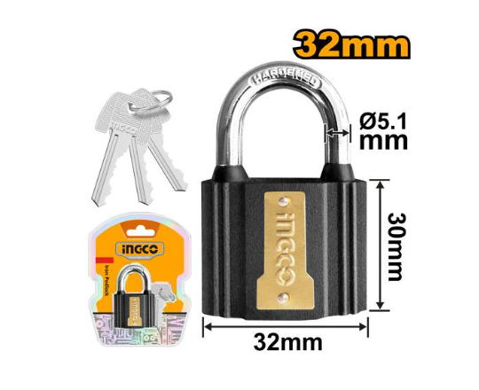 Iron Padlock قفل مقاس 32ملم INGCO