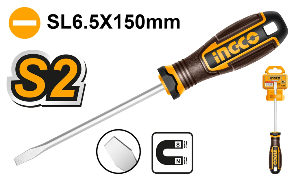 Slotted Screwdriver - SL6.5mmx150mm مفك براغي INGCO