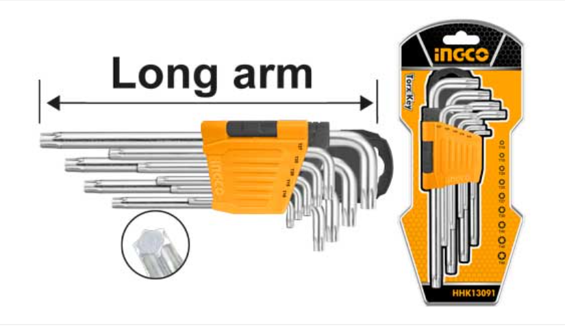 Torx Key طقم توركس 9 قطع INGCO