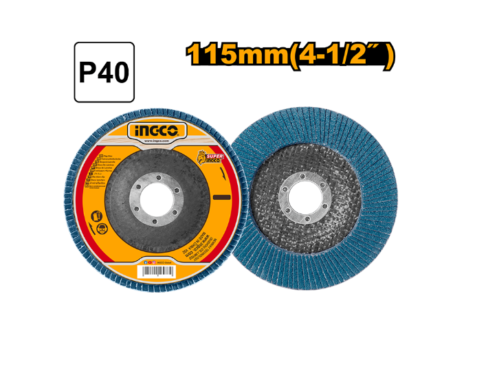 Zirconium flap disc Pديسك صنفرة للتنانلس ستيل 40 INGCO