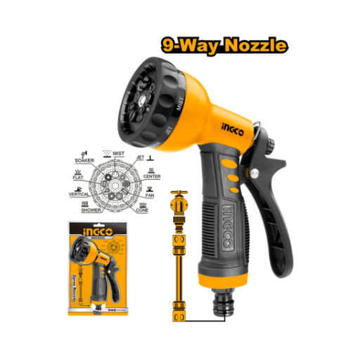 مسدس ماء بتسعة أنماطWater Spray Gun INGCO