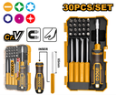 30 Pcs Interchangeable screwdriver and bits set مجموعة مفكات ورؤوس قابلة للتبديل مكونة من 30 قطعة INGCO